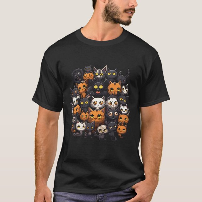 T-shirt chat halloween (Devant)