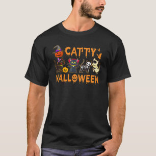 T-shirt Chat Halloween chat Vêtements de chat fantôme Ha