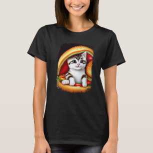 T-shirt Chat Hamburger Burger Chatburger Miaou Rrrooouu Ch