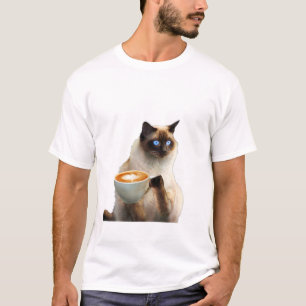 T-shirt Chat Heart Maman Papa Propriétaire Siamese Sphynx