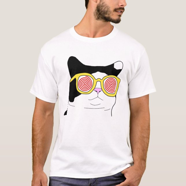 T-shirt Chat Hipster (Devant)