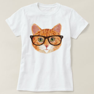 T-shirt Chat Hipster (Orange / Ginger Tabby)