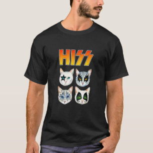 T-shirt Chat HISS Kitten Miaou Rocker Parodie Bande Dessin
