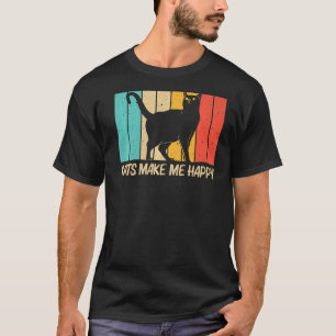 T-shirt Chat Homme Femme Chat Noir Chat Personne Chats