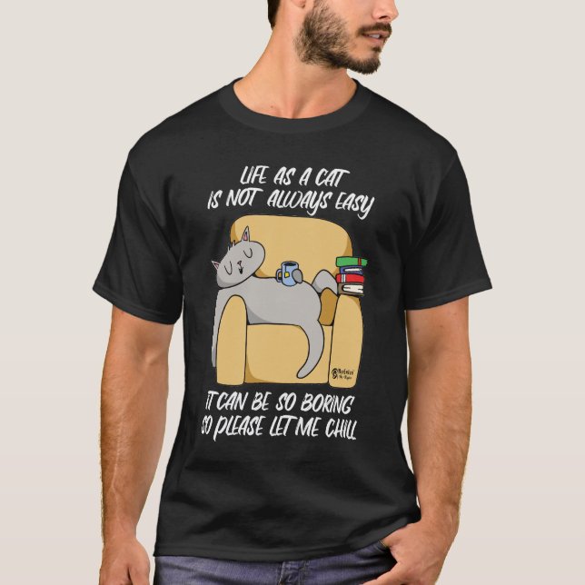 T-shirt Chat Homme Noir (Devant)