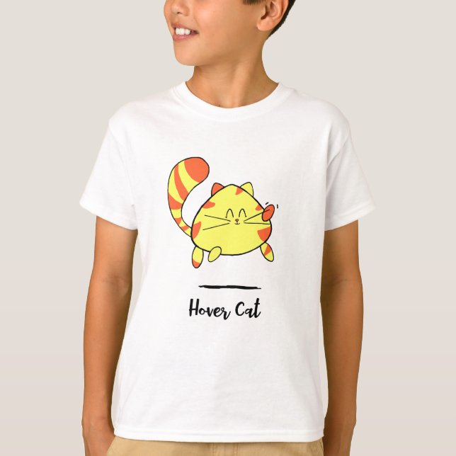 T-shirt Chat Hover Fun Cartoon Chemise Chat pour enfants (Devant)