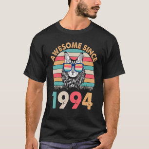 T-shirt Chat Incroyable Depuis 1994 Joyeux Anniversaire À