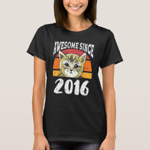 T-shirt Chat Incroyable Depuis 2016 7ème Anniversaire 7 An