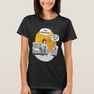 T-shirt Chat Introverti Submergé Humour Meme Relatable