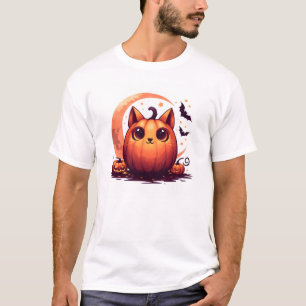 T-shirt Chat Jack'O'Lantern
