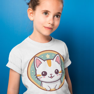 T-shirt Chat japonais mignon Kawaii Kitten