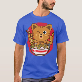 T-shirt Chat japonais Ramen Ramen Chat Japonais Kawaii Ani