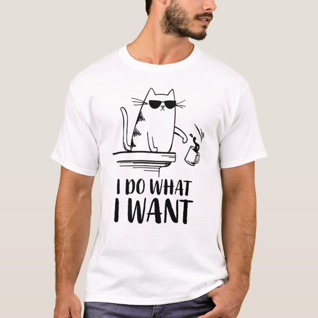 T-shirt Chat Je fais ce que je veux (Devant)
