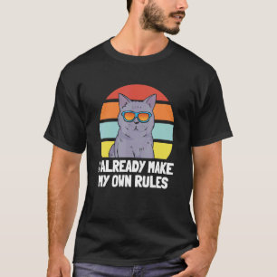 T-shirt Chat   Je fais déjà mes propres règles