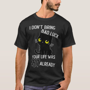 T-shirt Chat je n'apporte pas de malchance dans la vie min