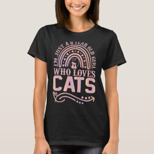 T-shirt Chat Je ne suis qu'une fille de 8 ans qui aime Cha