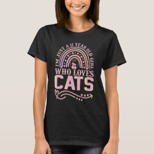 T-shirt Chat       Je Suis Juste Une Fille De 11 Ans Qui A
