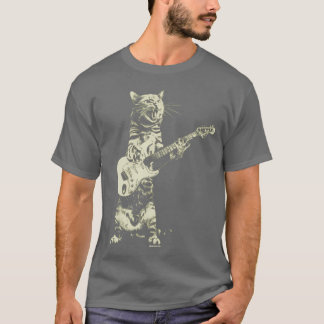 T-shirt Chat jouant de la guitare 4