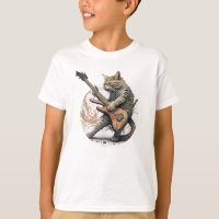 Chat Jouer Guitare Rock Chat Lourd Métal Chat Mus