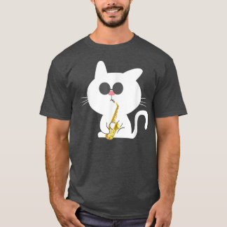T-shirt Chat Jouer Saxophone Lover