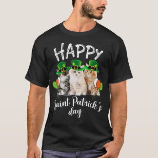 T-shirt Chat Jour de la Saint Patrick Kitty Kitten Lunette