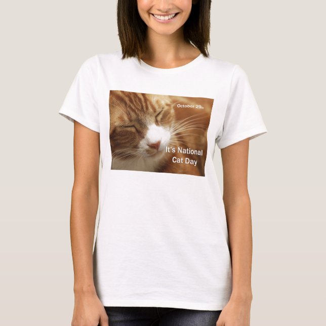 T-shirt Chat jour tee - shirt 29 octobre national (Devant)