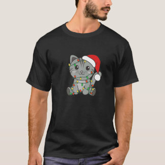 T-shirt Chat Joyeux Noël Animaux Hiver Chats Noël 