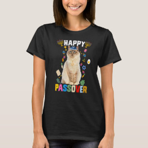 T-shirt Chat juif Kippah Bonne Pâque Matzah Pâque H