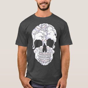 T-shirt Chat Kawaii avec chatons blancs 