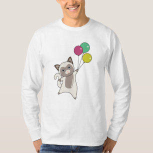 T-shirt Chat Kitten Ballons mignons Animaux Enfants