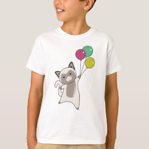 T-shirt Chat Kitten Ballons mignons Animaux Enfants