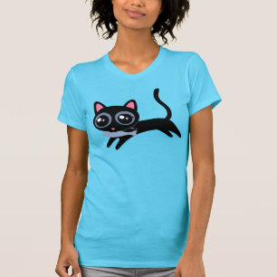 T-shirt Chat Kitty avec Poisson Cadeau Mignon pour Fille