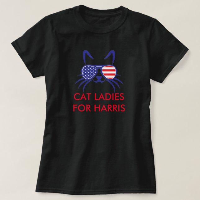 T-SHIRT CHAT LADIES POUR HARRIS (Design devant)