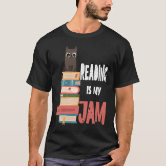 T-shirt Chat Lecteur Est Mon Jam Professeur Nerds De Livre