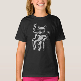T-shirt Chat-Lounger cool avec Cigar