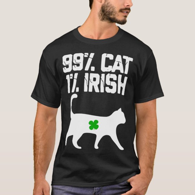 T-shirt Chat Lucky animal St Patricku2019s Jour 99 chat 1  (Devant)