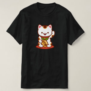 T-shirt Chat Lucky de MANEKI-NEKO - Blanc