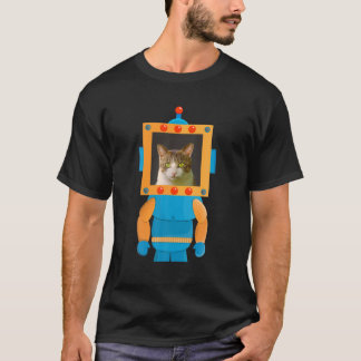 T-shirt Chat Lucky Drôle Robot Chat Halloween Costume