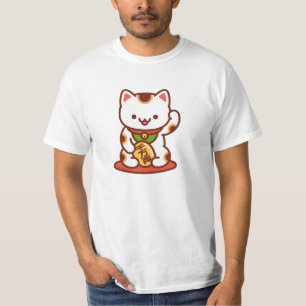 T-shirt Chat Lucky MANEKI-NEKO - Blanc