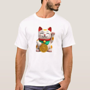 T-Shirt Chat Lucky   Symbole de Fortune et de Pros