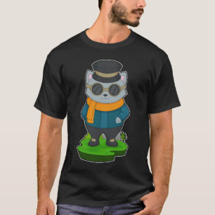 T-shirt Chat Lunettes de soleil