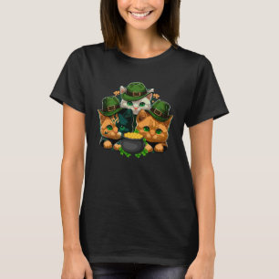 T-shirt Chat Lutin Chat Trèfle Fête de la Saint-Patrick