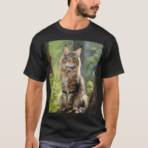 T-shirt chat Maine Coon