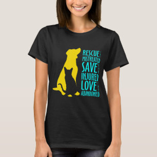T-shirt Chat Maman Animaux Secourus Animal Rescue Save Cha