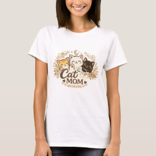 T-Shirt Chat Maman Boho T-Shirt Boho Floral Chat