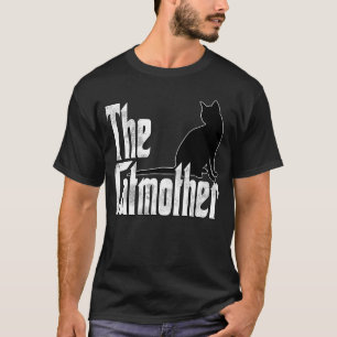 T-shirt Chat Maman Catmos Noir Chat Mère Kitty Maman 4