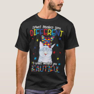 T-shirt Chat Maman Ce Qui Vous Rend Différents Autisme Enf