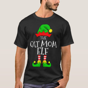 T-shirt Chat Maman Elf Funny Noël Pet Lover