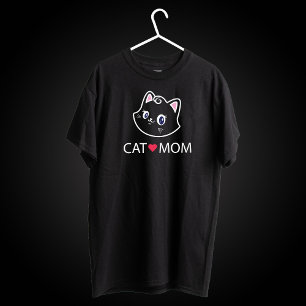 T-shirt Chat Maman Mère Amour Maman Kitty Mignonne Mignonn