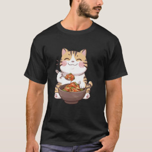 T-shirt Chat mangeant du kimchi